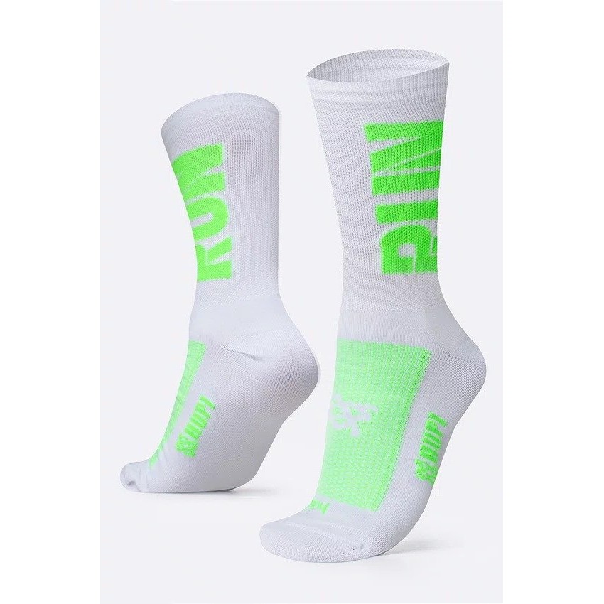 Meia Hupi Run Branco/Verde – Corrida, Ciclismo e Multi Esportes