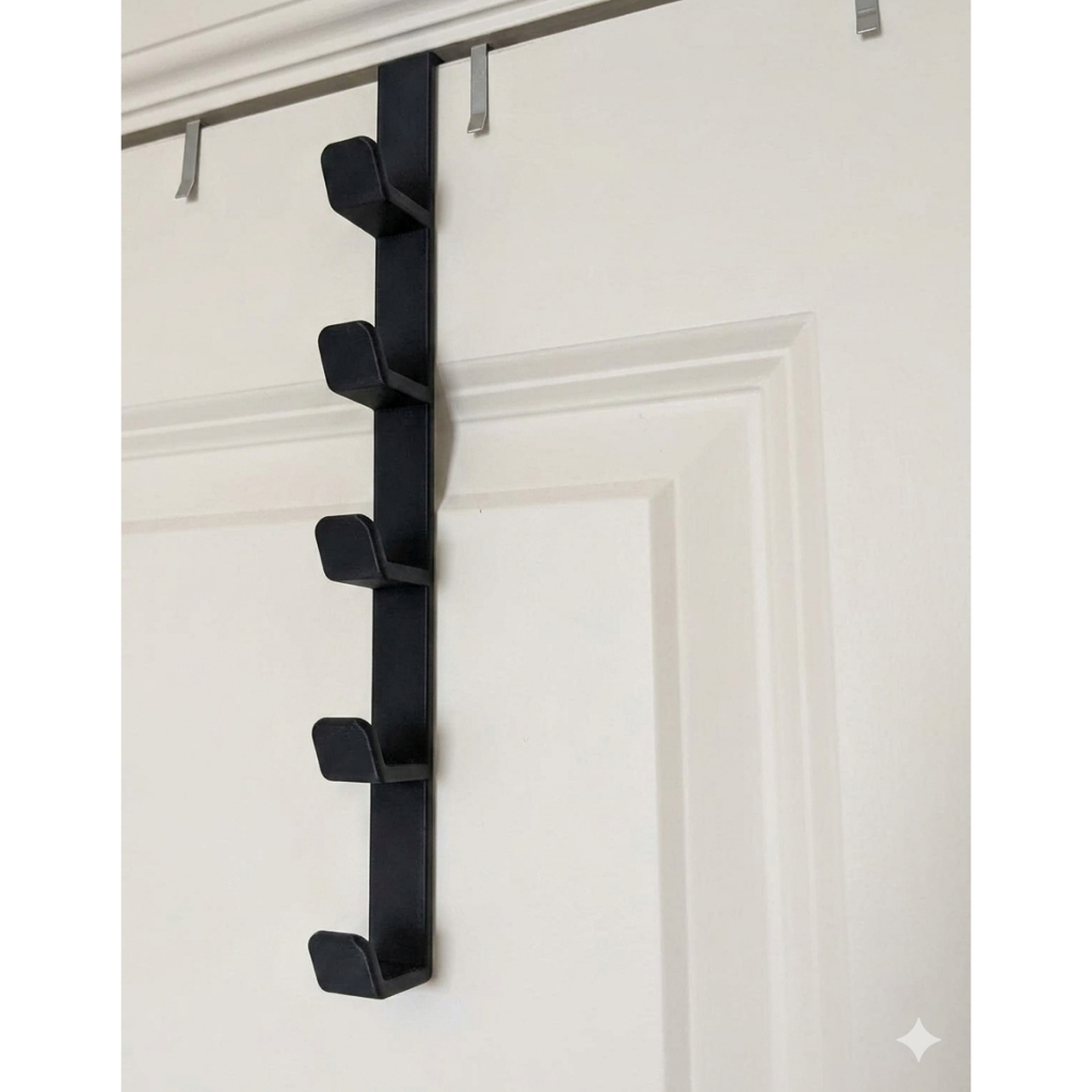 Suporte Vertical de porta para Bonés e Chapéus - Ganhe Espaço no Quarto  - Cabideiro Minimalista 3D