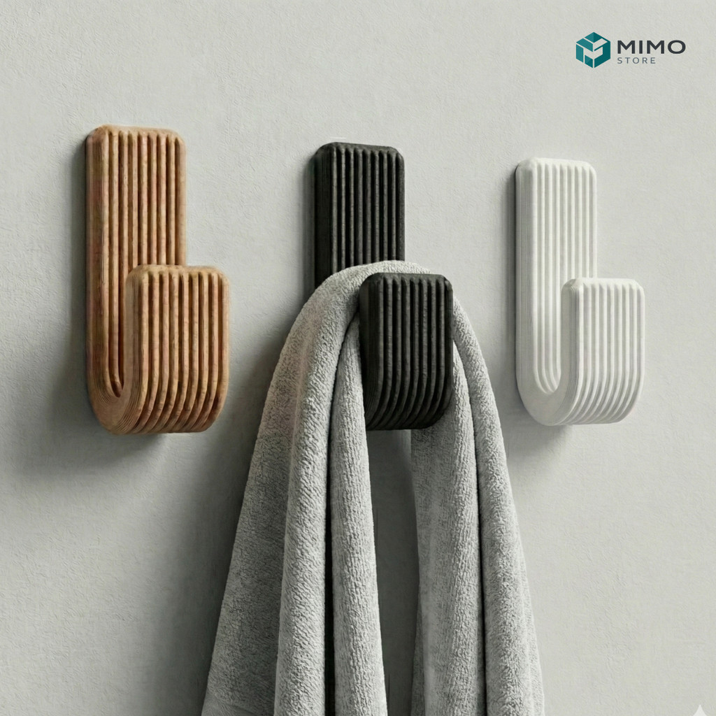Gancho de Parede Minimalista Autoadesivo para Decoração - Ideal para Bolsa e Mochila