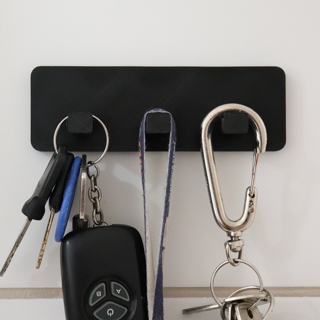 Porta Chaves Minimalista Organizador Para Casa De Plástico Preto