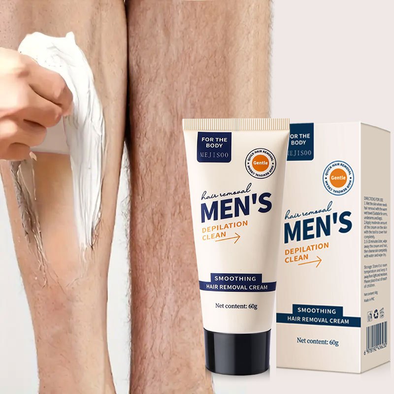Men's Facial Hair Removal Cream - Painless & Gentle Formula Safe Permanent Hair Growth Inhibitor For Sensitive Skin