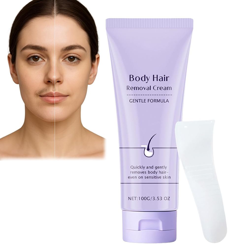 Luuma Facial Hair Remover - Gentle and Painless Facial Hair Removal Cream for Women‘s Sensitive Areas | Smooth, Hair-Fre