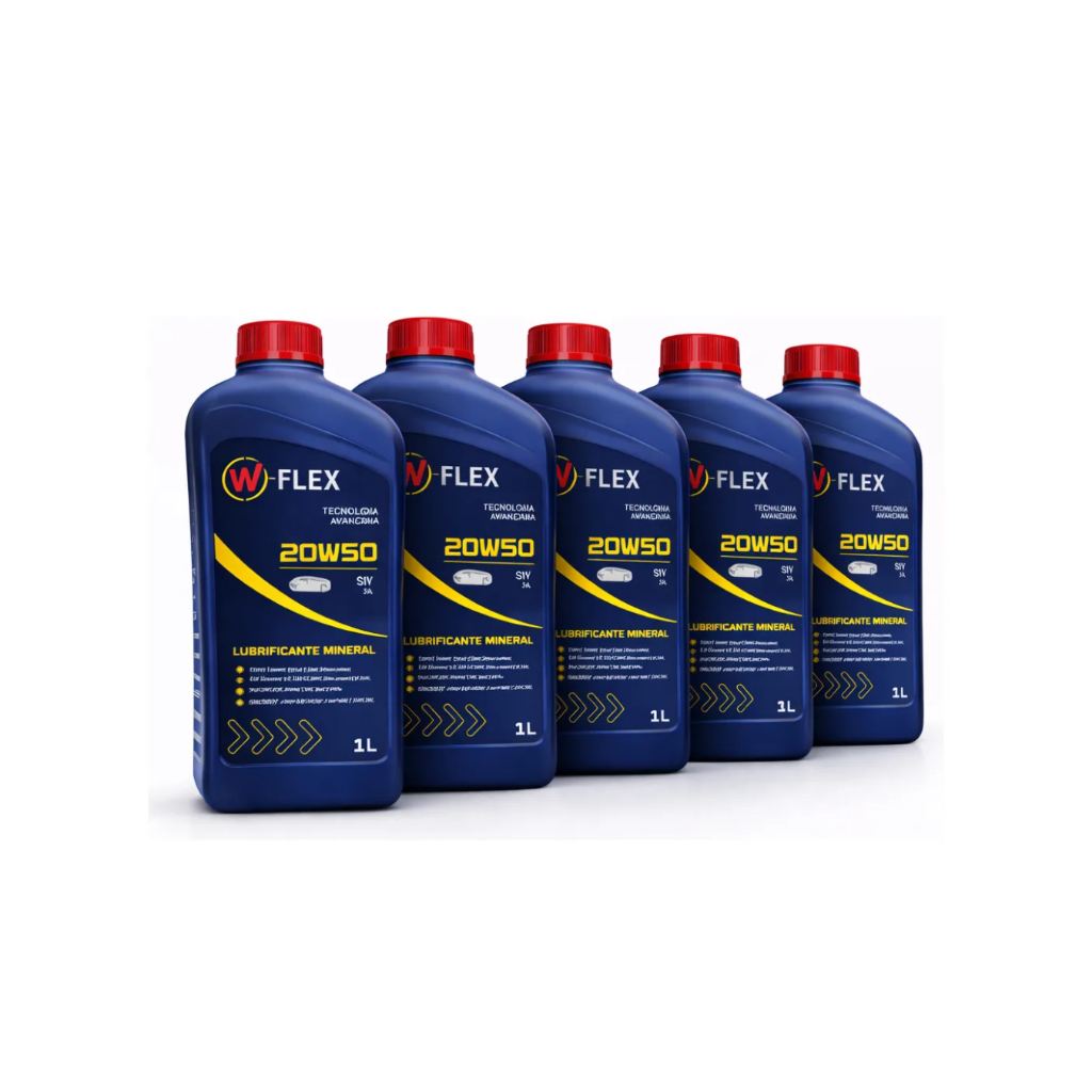 Kit Troca 5 Óleos Motor Carro 20w50 Sl 1l W-flex