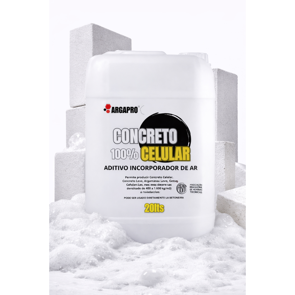 Aditivo concreto celular industrial espuma especial 1l e 20lts