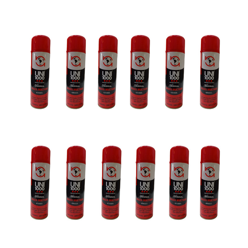 KIT 12 GRAXA LIQUIDA AUTOMOTIVA AEROSSOL 300ML/180G