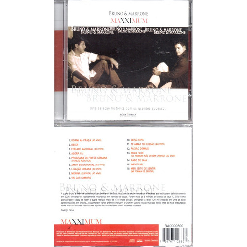 Cd Bruno E Marrone - Maxximum - Sucessos