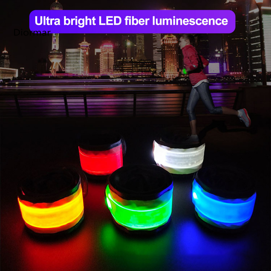 Night Safety Bracelet Reflective Clap 6pcs Led Light Up Wristbands Glow the Dark Bracelets for Running Cycling Walking 3