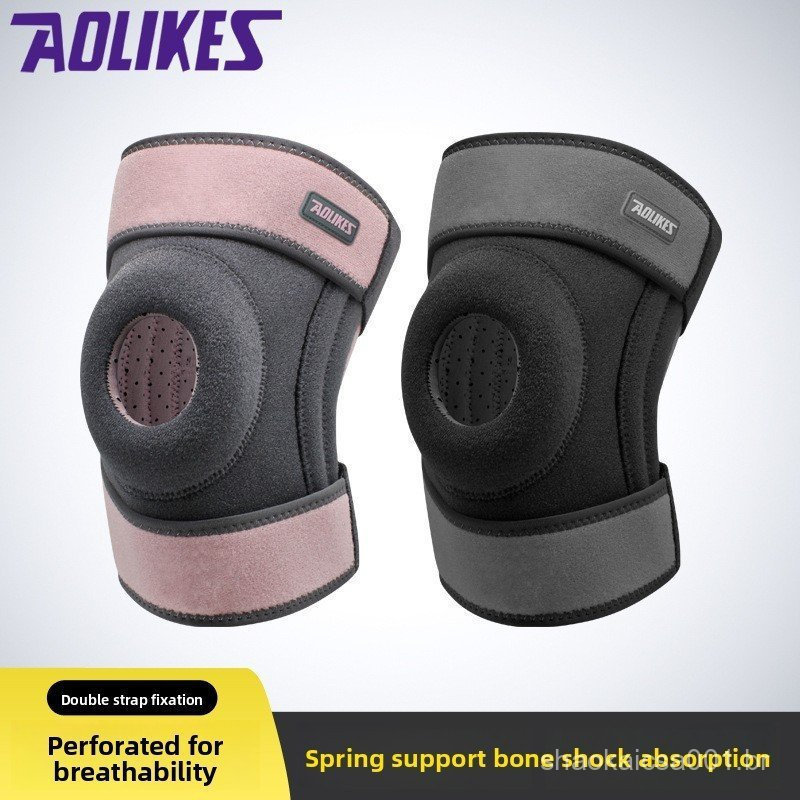 Sports cycling knee pads with shock-absorbing springs, compression leg guards for running, basketball, mountaineering, t
