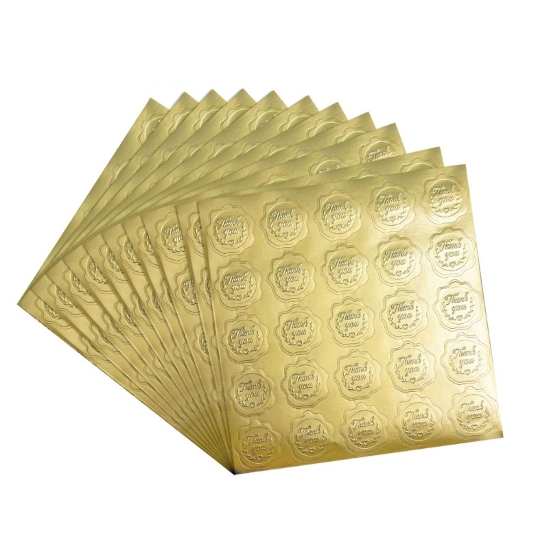 Conjunto Adesivos Adesivas Fechamento Dourado blg Para Uso Envelopes, Presentes E Cartões