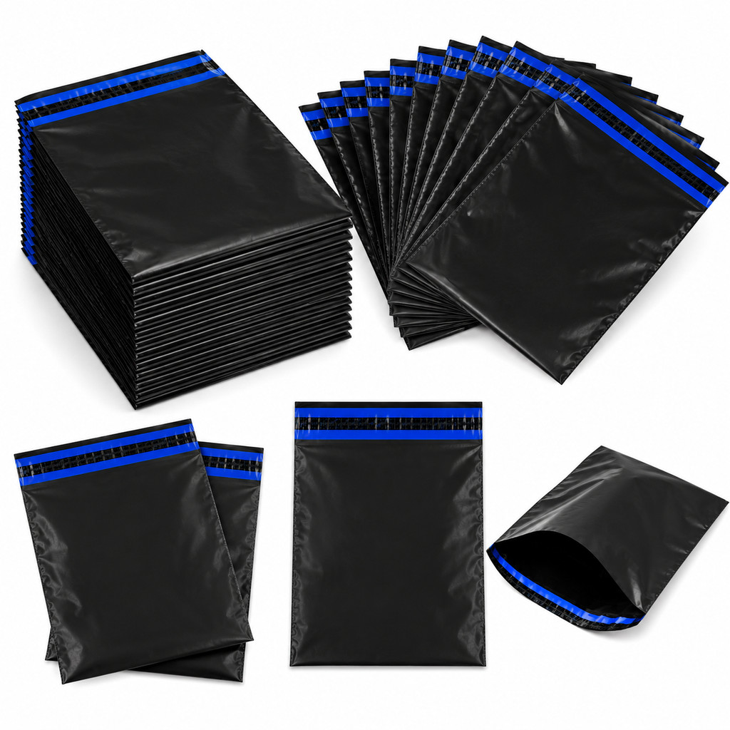 Saco Preto para Ecommerce 40x50 com Fechamento Adesivo Seguro 250 Unidades