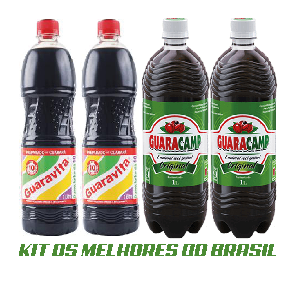 Kit 4 guaraná natural 2 Guaracamp e 2 Guaravita os melhores do Brasil