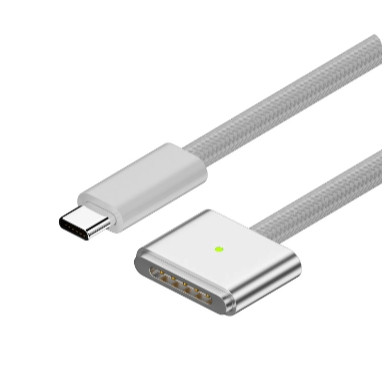 USB Tipo C para Magsafe 3 Cabo 2Metros Magnético de Carregamento, Indicador LED, PD, 140W, Macbook Pro, Air 16, 14, M2