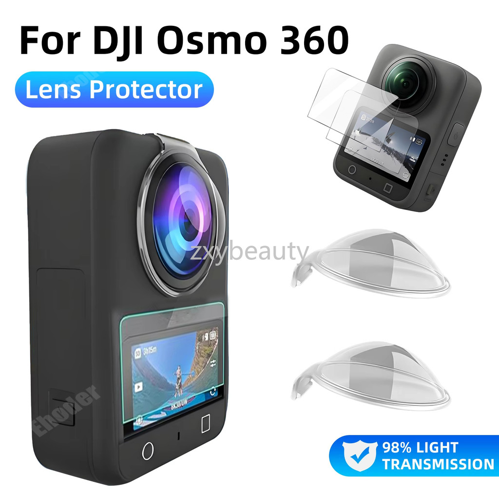Para DJI Osmo 360 Lente Guarda PC Protetor De Tela Vidro Temperado Anti-Risco Filme Acessório