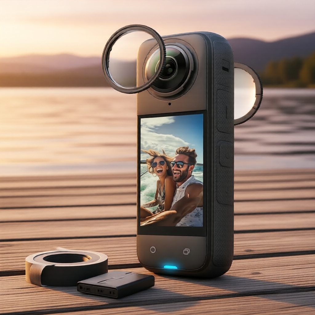 Protetor De Tela De Vidro Temperado Para Insta360 X4 Lente Guarda Ação Câmera Acessório Tampa Natal
