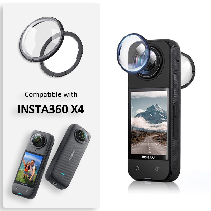 Para Insta360 X4 Premium Lente Guarda Removível Capa Protetora Acessório Da Câmera De Ação