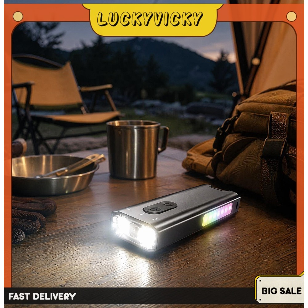 Mini Lanterna De Bolso Multi Tocha De 800 Lúmens Para Caminhadas Ao Ar Livre , Pesca , Acampamento