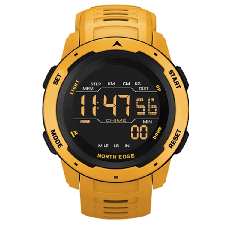 Direto Da Fábrica NORTH EDGE Mars Men Luminous Digital Waterproof Smart Sports Watch , Suporte Despertador , Contagem Re