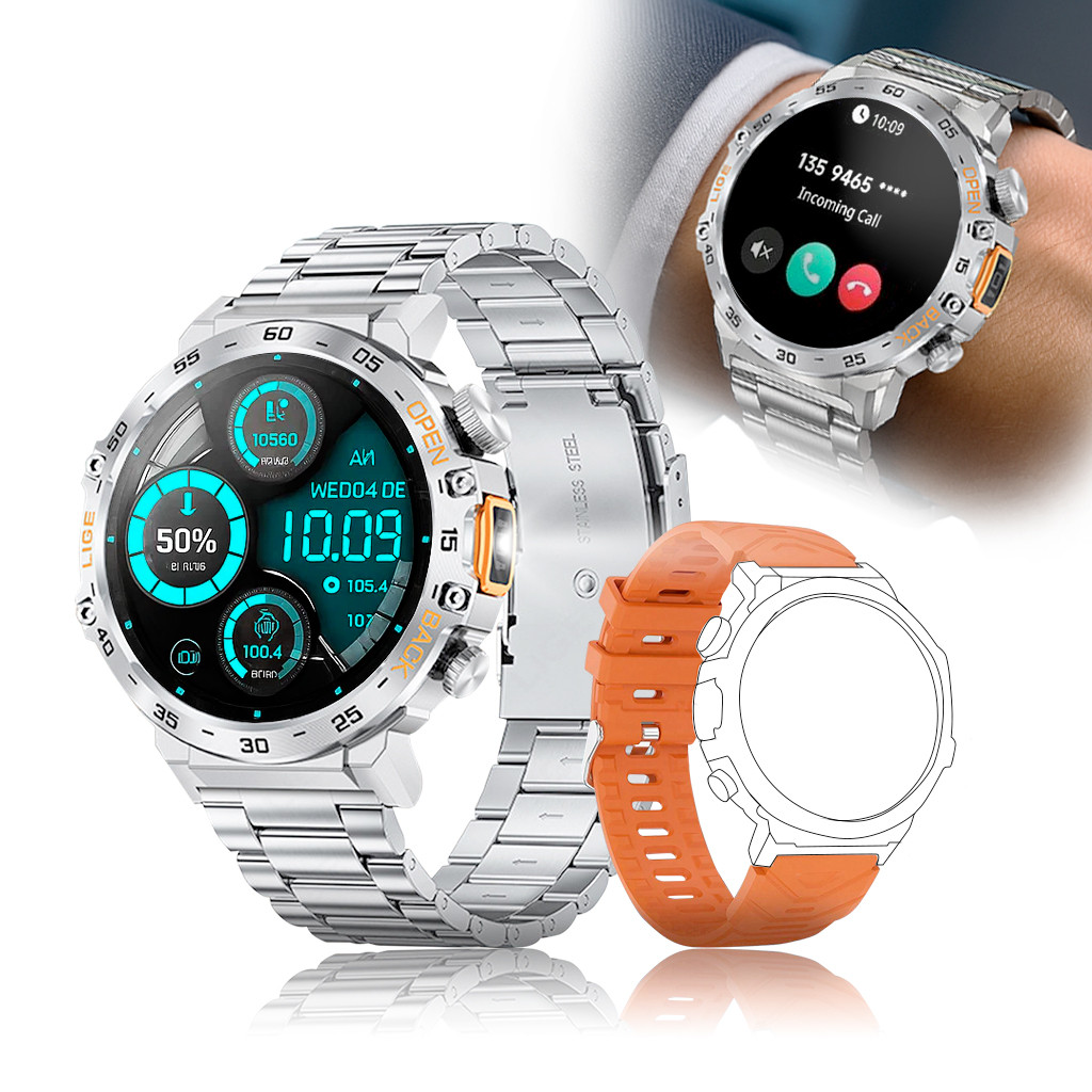 Relógio Social Touch Bluetooth Sport Prova D'água Smartwatch Lige Prata