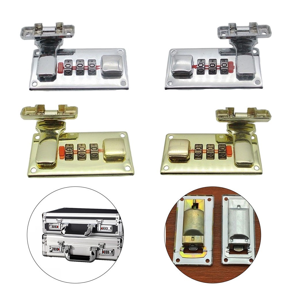ZBR 1Set 65 * 29mm Fechadura Combinada Caixa De Madeira Fixa Mala