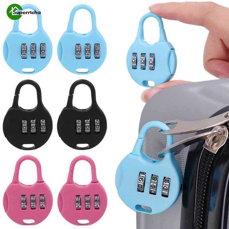 Cadeado Para Estojo De Caneta Mala-Acessórios Antifurto Domésticos-Bloqueio De Senha De Combinação De 3 Dígitos-Armários