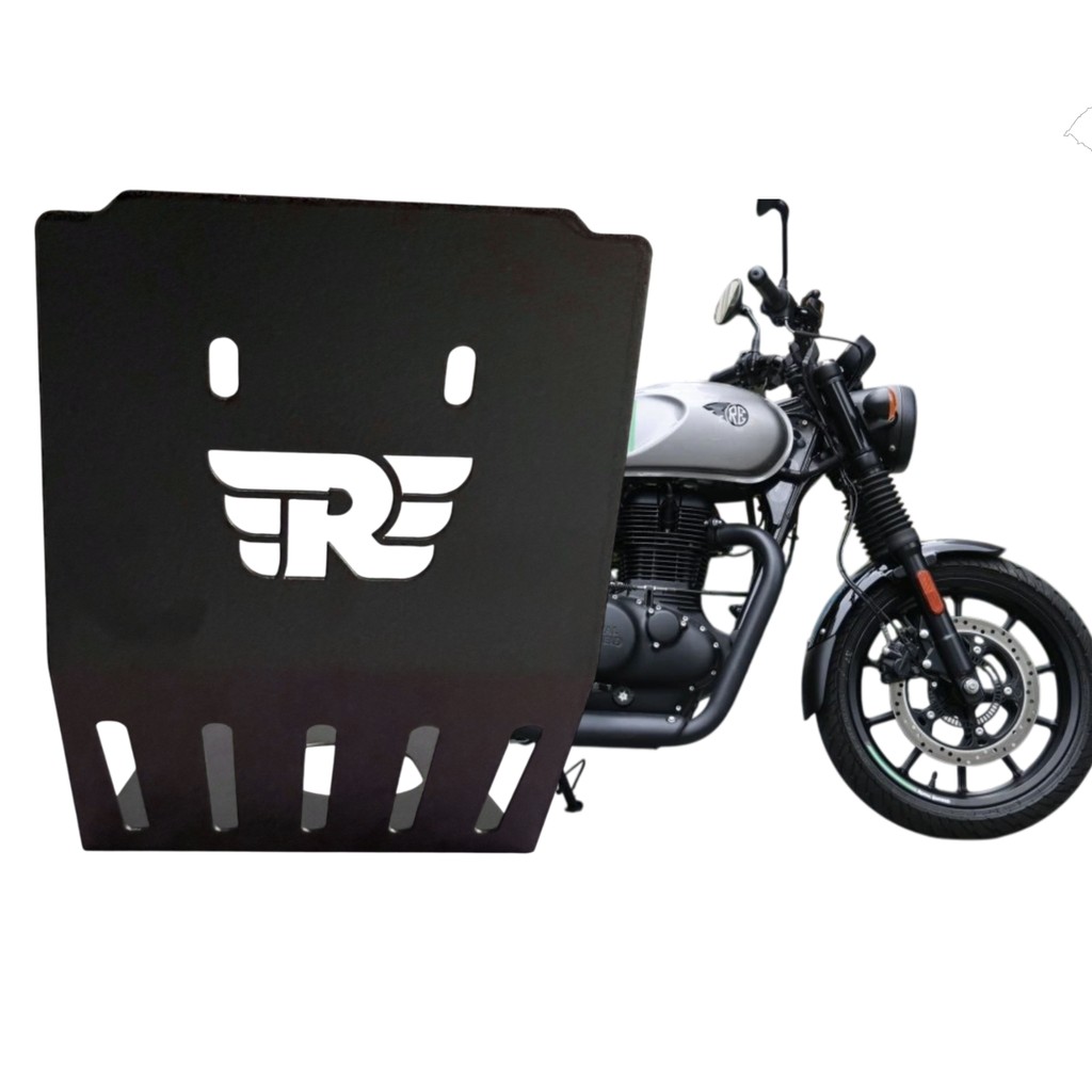 Protetor De Cárter Royal Enfield Meteor Hunter 350 Preto Motor