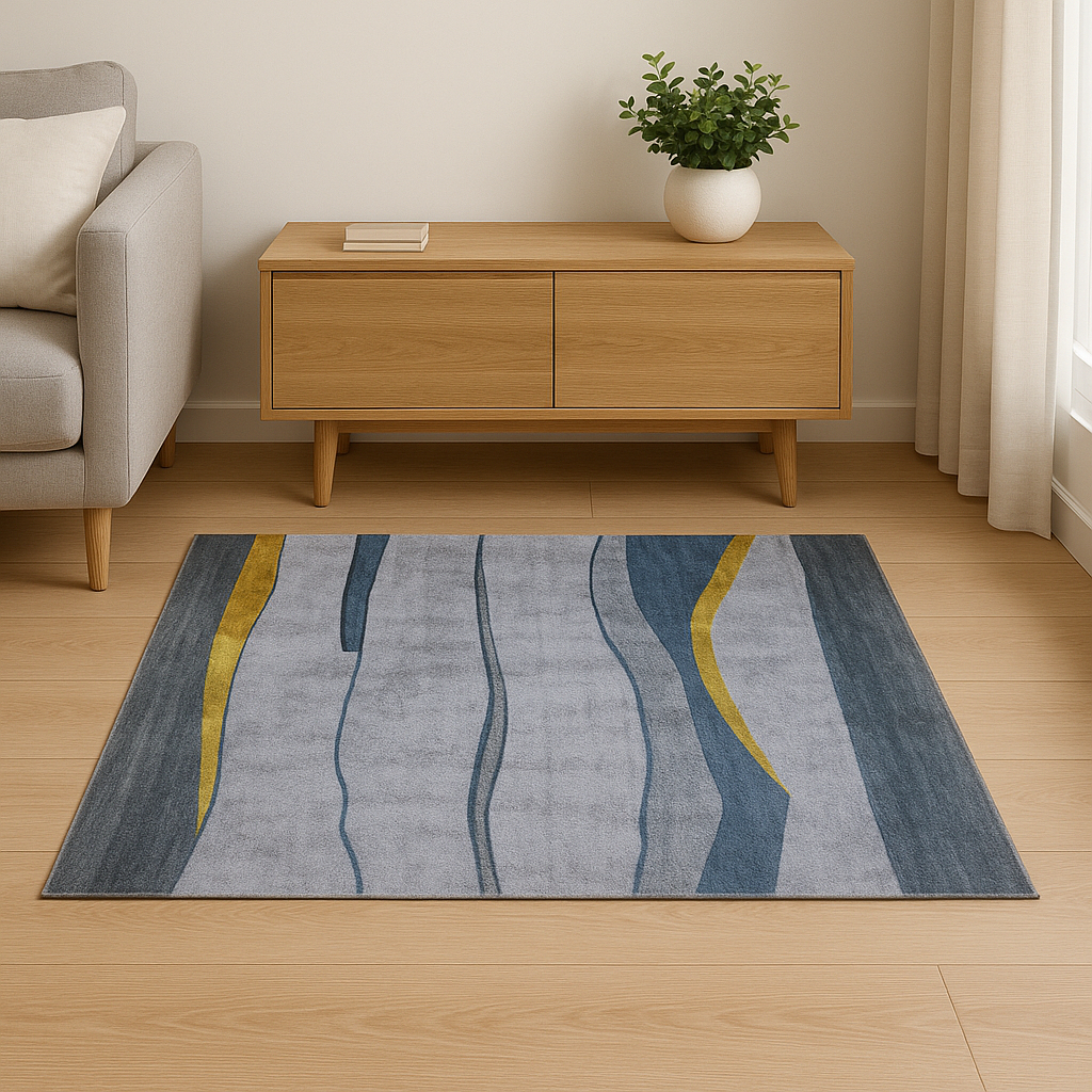 Tapete Grande Veludo Premium Retangular Antiderrapante Decorativo Sala Quarto Escritorio 140x100cm
