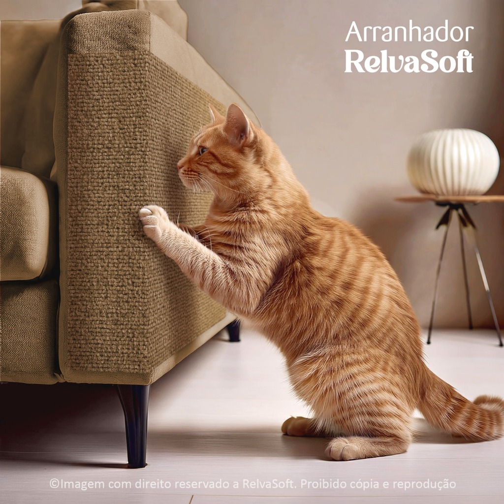 Carpete Protetor de Sofá - Adesivado Arranhador para Gatos - AntiStress - Premium - 100x50