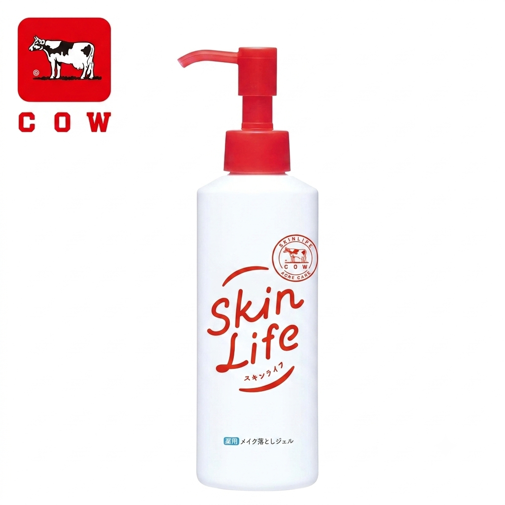 SkinLiFE Cow Brand Medicated Makeup Remover Cleansing Gel Acne Prevention Pore Care Citrus Bouquet Scent Made in Japan