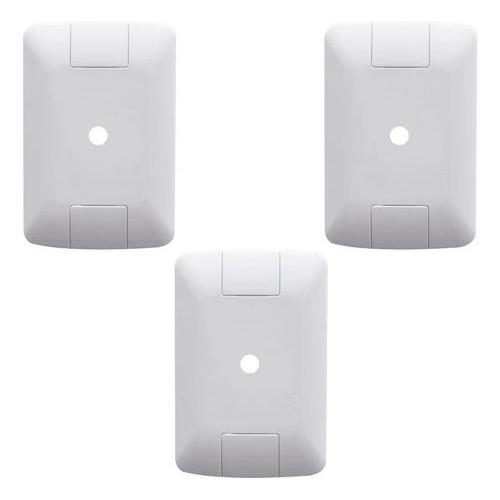 Tramontina Placa 4x2 Furo Chuveiro Espelho Tampa Aria 10 Unid Branca Termoplástico Brilho Sistema Modular Suporte Incorp