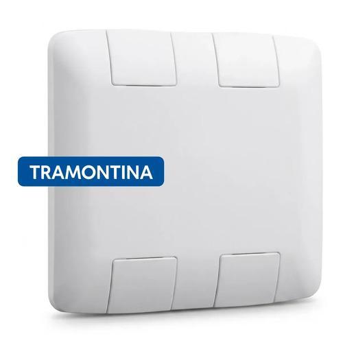 Placa Cega 4x4 Tramontina Aria Branca Espelho Cego Tampa Tomada Caixa Luz Parede