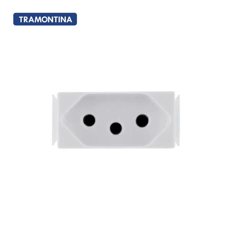 TRAMONTINA MÓDULO TOMADA 2P+T (3 PINOS) 10A/250V ARIA BRANCA