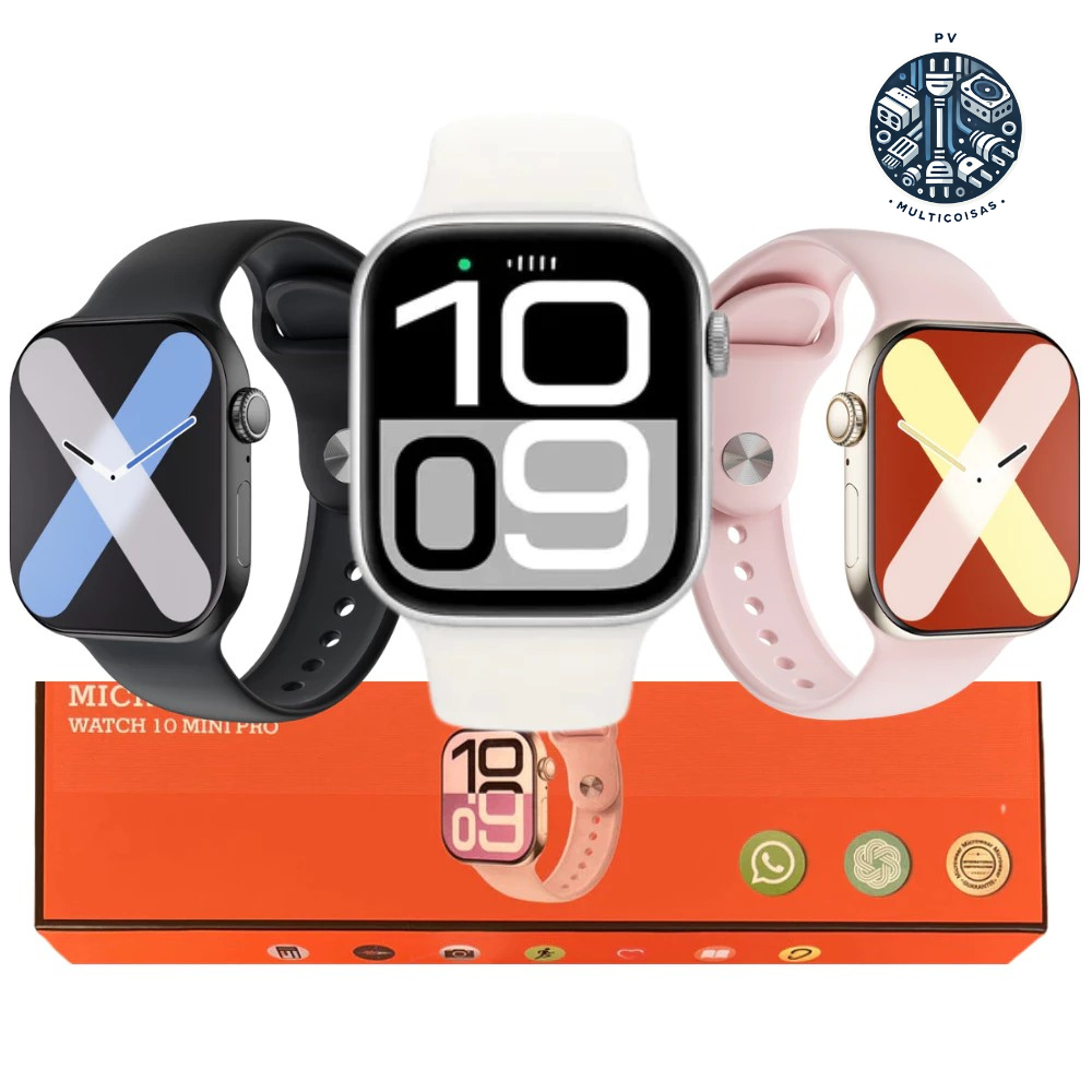 Smartwatch W10T Mini Série 10 42mm — NFC, Tela AMOLED, Modos Esportivos — Lançamento 2026