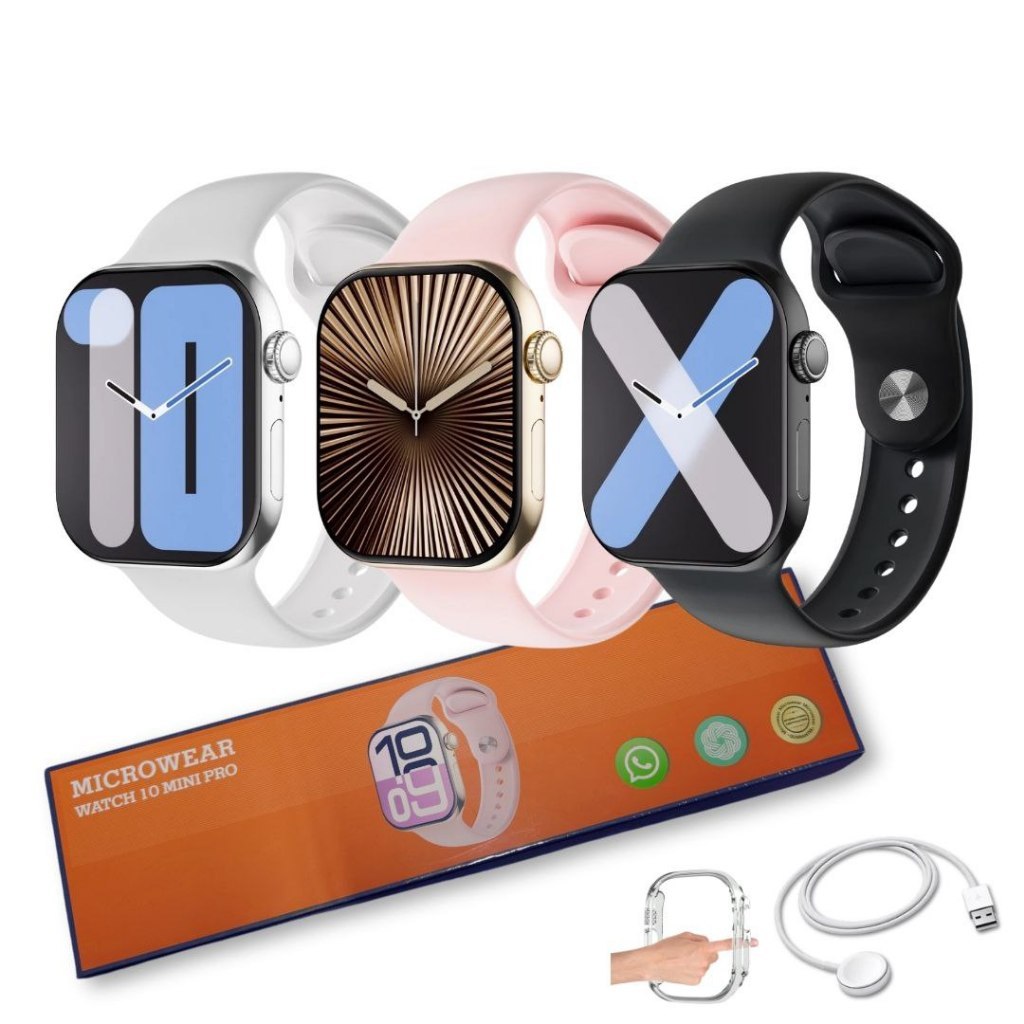 Oferta Smartwatch Microwear W10T Mini 42mm Serie 10 Amoled ChatGPT Lançamento