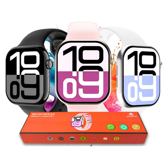 Oferta Smartwatch Microwear W10T Mini Pro 42mm Série 10 AMOLED 1,85” com ChatGPT e Bateria 220mAh