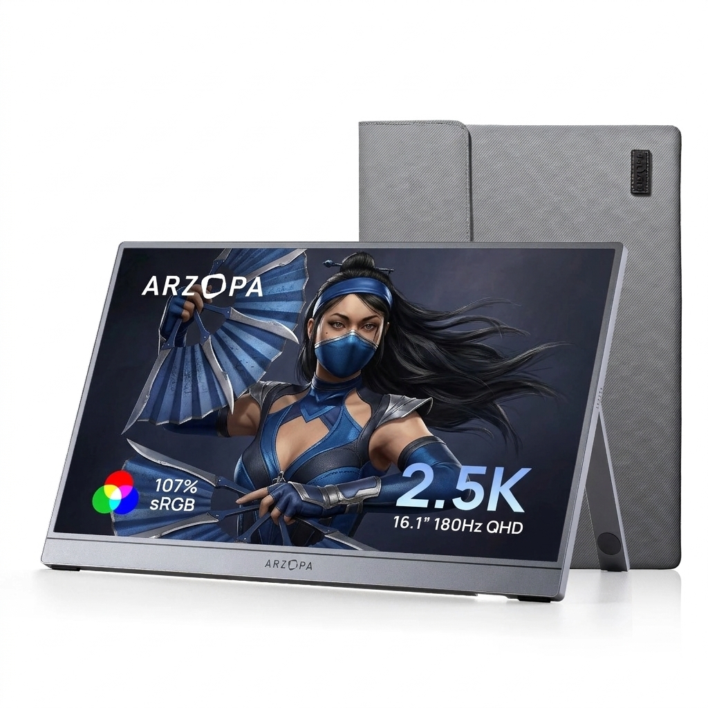 Monitor Gamer Portátil Arzopa Z3FC 16.1 2.5K QHD 180Hz IPS HDR USB-C Mini HDMI