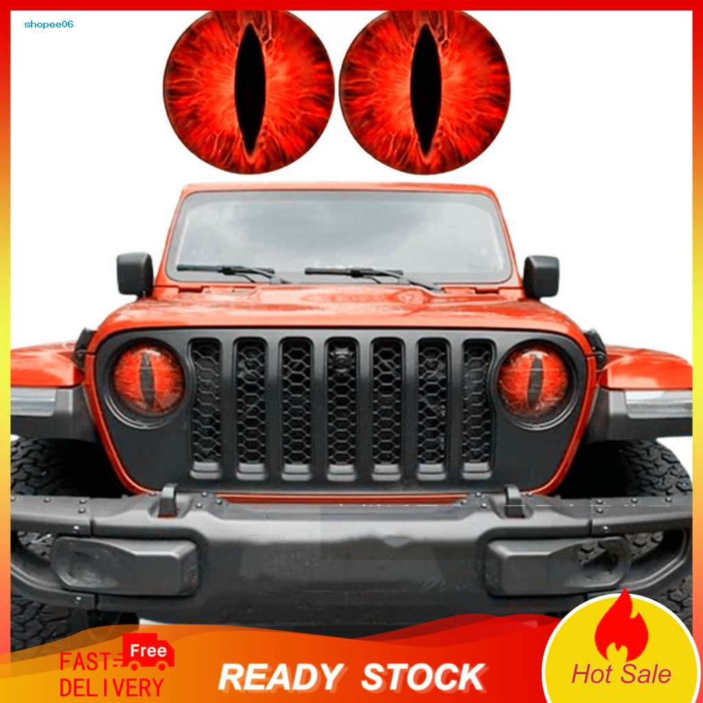 Car Body Window Bumper Sticker Beast Eyes Headlight Decals Waterproof Pvc Light Decal Easy Install Weatherproof for Styl