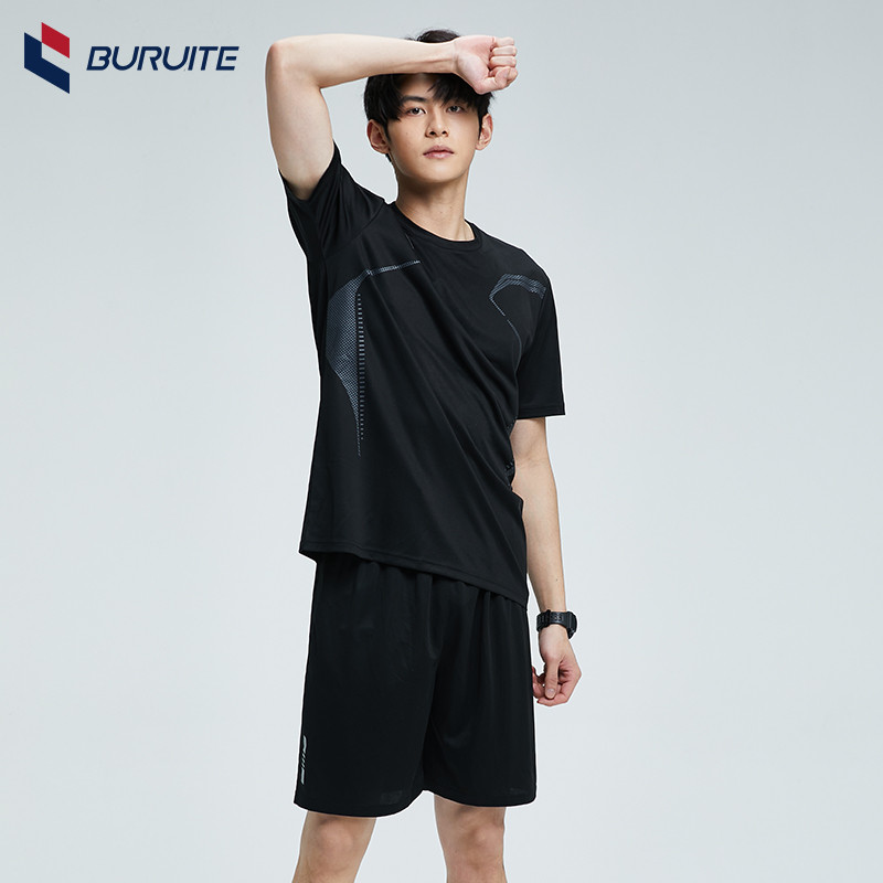 Roupa de Fitness terno masculino verão fino solto de manga curta treinamento de basquete roupas de secagem rápida respir