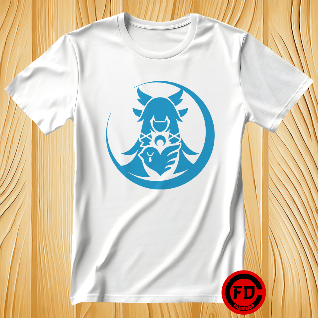 Camiseta Genshin Impact Columbina Hyposelenia Constelação Hydro Unissex