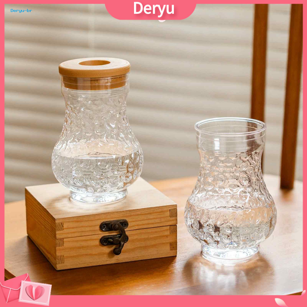Desktop Plant Vessel Clear Hydroponic Planter with Lid – Glass-like Plastic Vase for Propagation Home Office Desk Deco