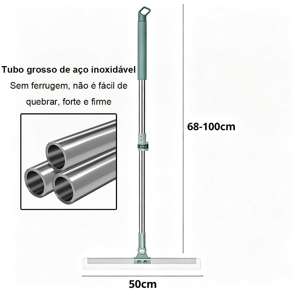 Silicone Squeegee for Cleaning Glass Floors with Hook Dry and Wet Dual Use Magic Broom