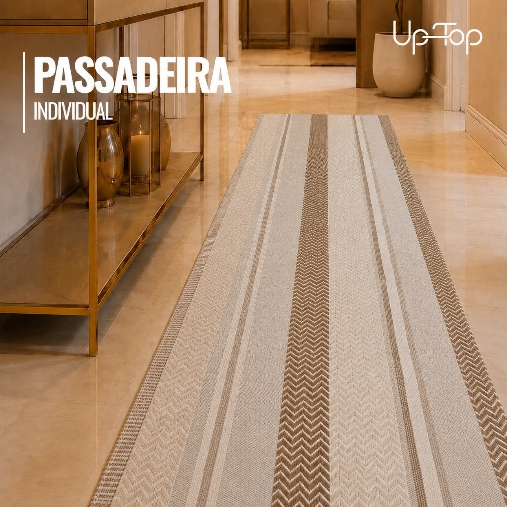Tapete Passadeira 100% Algodão 2,00mx0,65cm Beira de Cama, Cozinha e Corredor