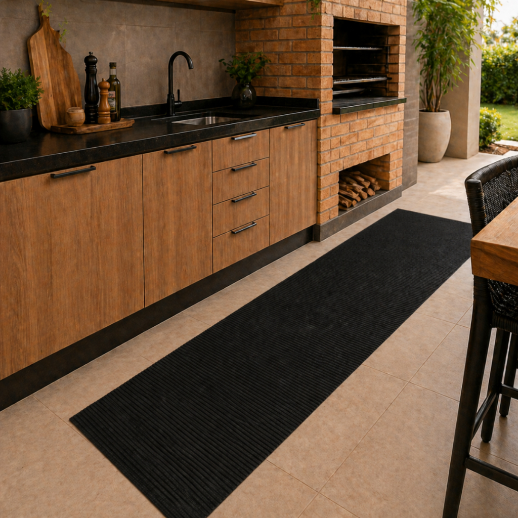 Tapete Passadeira Emborrachado 5,00m x 65cm Cozinha Soft Antiderrapante