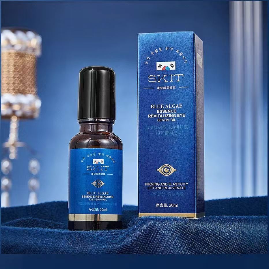 SKIT espirulina essência pesquisa ferro rejuvenescedor pele inferior olho essência óleo Anti-rugas endurecimento linhas
