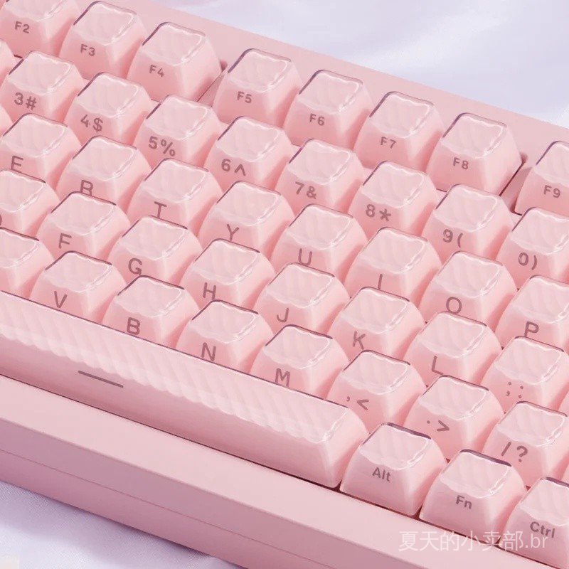 Magic Wave, teclas Crystal Wave OEM com gravação lateral, PBT + PC, 136 teclas, personalizadas para teclados mecânicos d