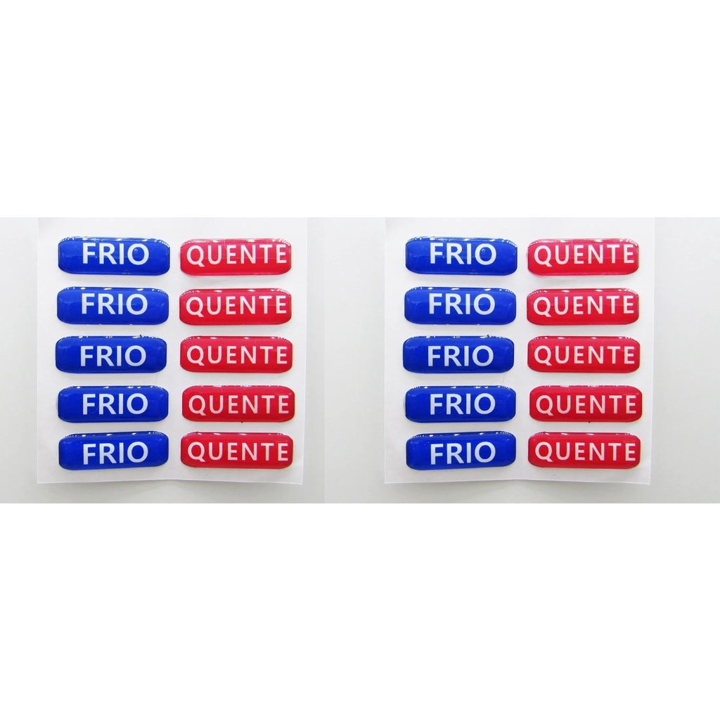 20 Etiquetas Para Registro Misturador Quente Frio Resinado