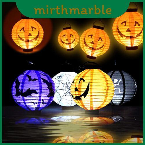 Lanterna De Abóbora Led De Papel De Alta Qualidade Com Aranha E Morcego Para Decoração Exclusiva De Festa De Halloween