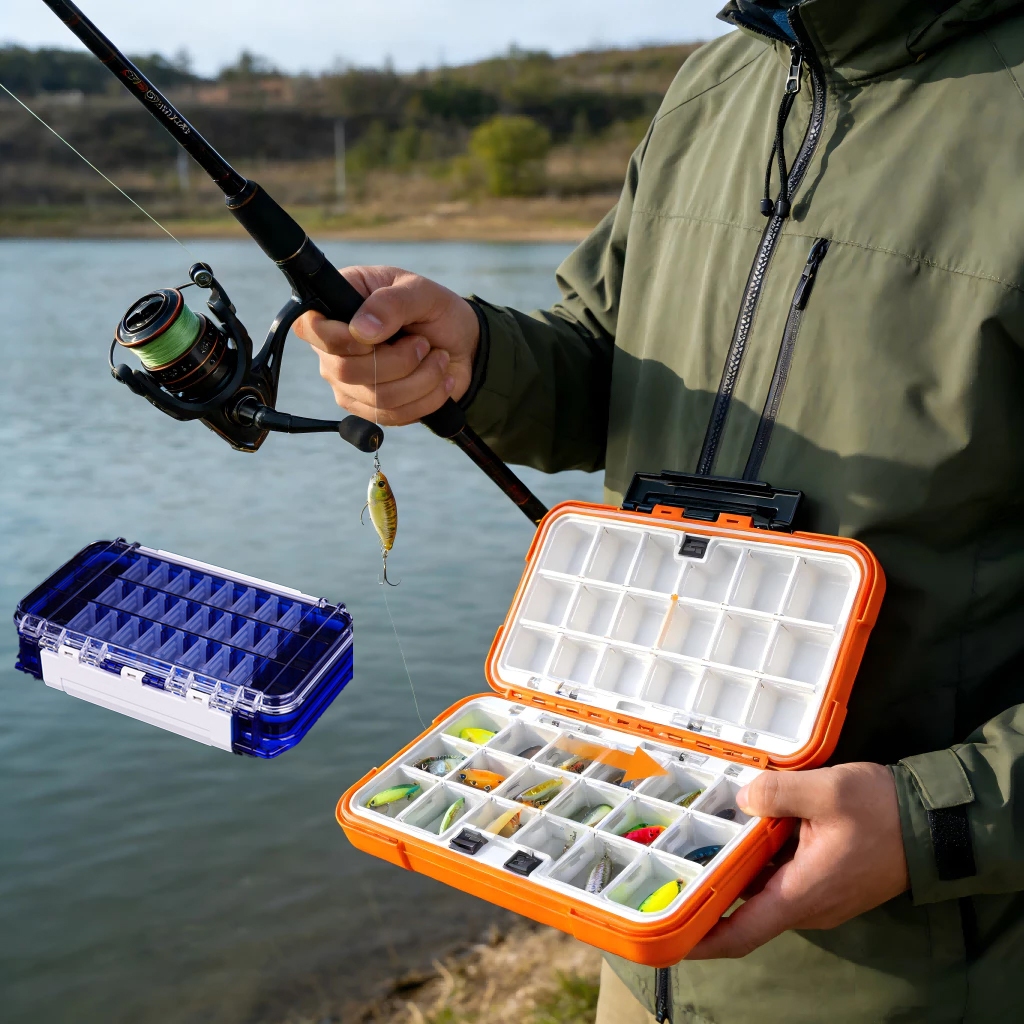 Large Capacity Fishing Storage Case with Individual Compartments Ideal for Gear Hooks and Lures