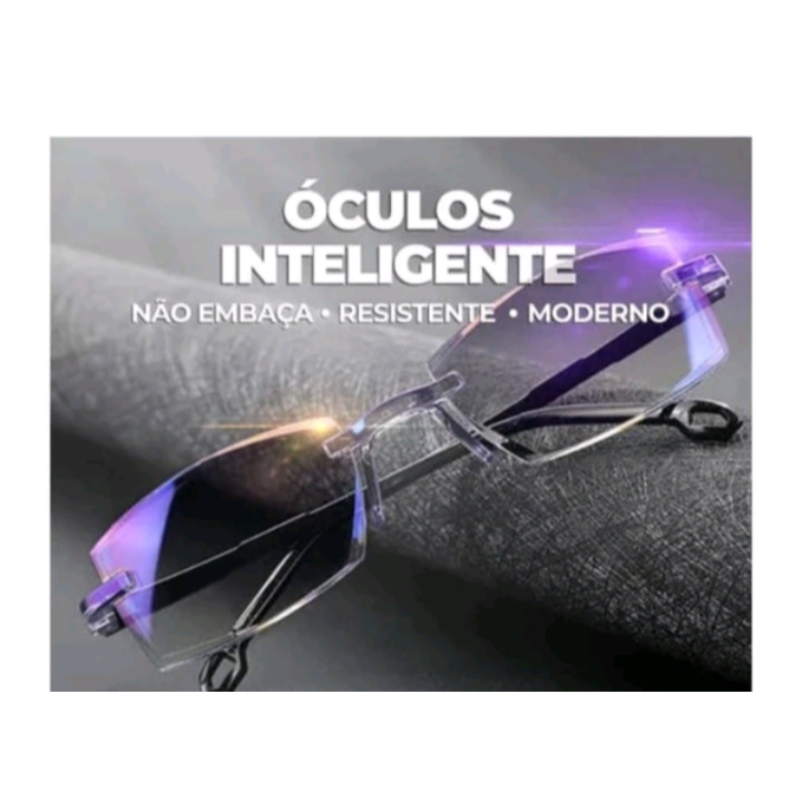 Óculos Leitura Inteligente Anti Raio Azul / Anti Reflexo / Gamer / Titanium (+1.00 até +4.00)