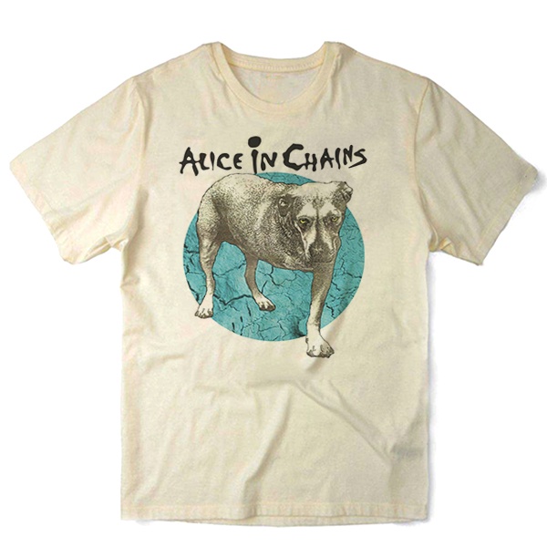 Camiseta Algodao Alice In Chains Tripod Cachorro Dog Banda de Rock Unissex