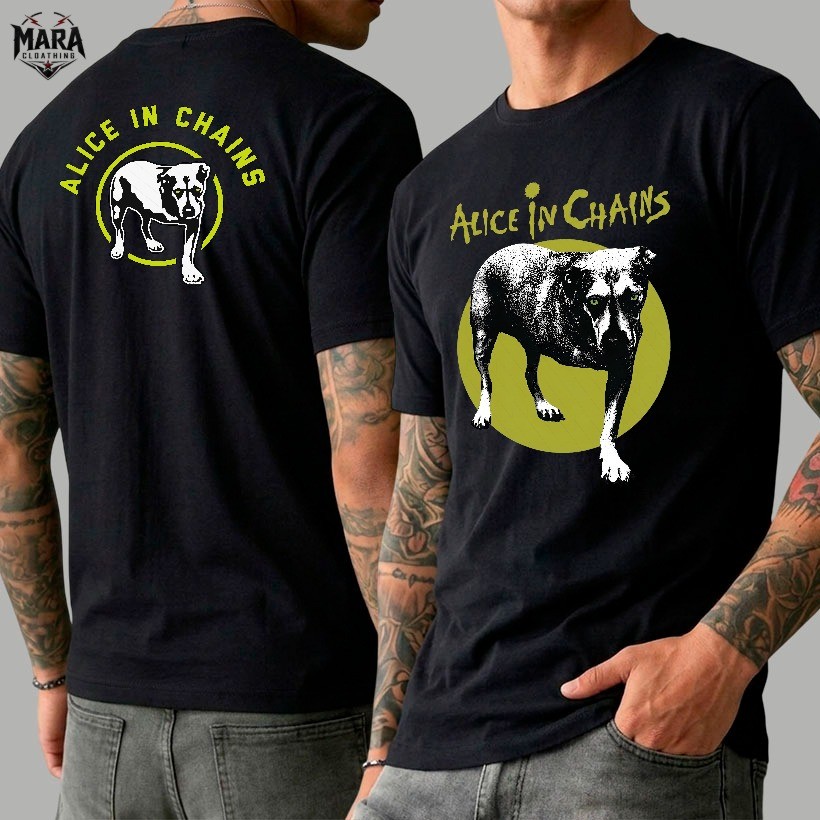 Camiseta Alice In Chains Dog Rock Unissex 100% Algodão Premium